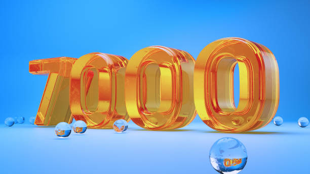 istock Vibrant Orange Glass 7000 Design with Spheres 2173091078