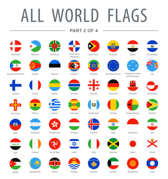 istock All World Flags - Vector Set of Round Flat icons. Flags of all countries and continents. Part 2 of 4 2173109729