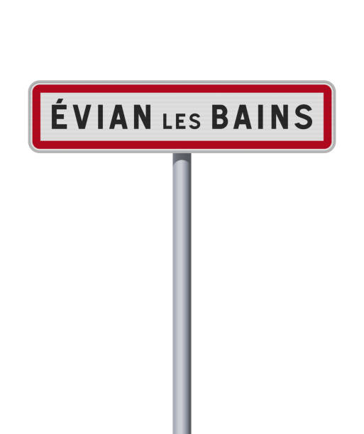 istock Evian-les-Bains city entrance road sign 2173113291
