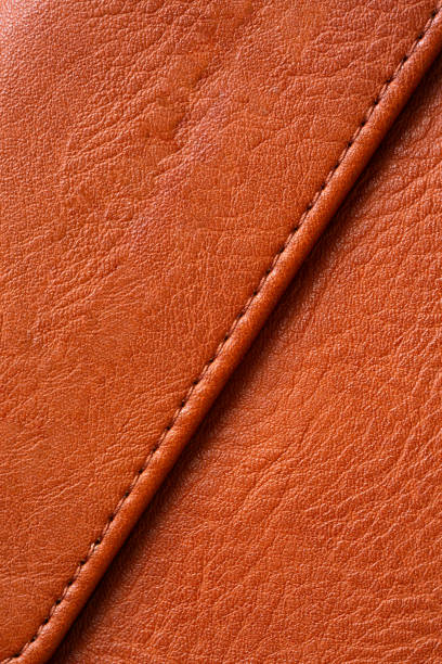 istock Brown macro synthetic leather,Synthetic leather brown background texture. Brown leather textured background. 2173121396