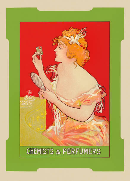 Art Nouveau woman with perfume bottle 1899
Art Nouveau is an international style of art, architecture, and applied art, especially the decorative arts, known in different languages by different names: Jugendstil in German, Stile Liberty in Italian, Modernisme català in Catalan, etc. In English it is also known as the Modern Style. The style was most popular between 1890 and 1910 during the Belle Époque period that ended with the start of World War I in 1914.
Original edition from my own archives
Source : The Poster 1899