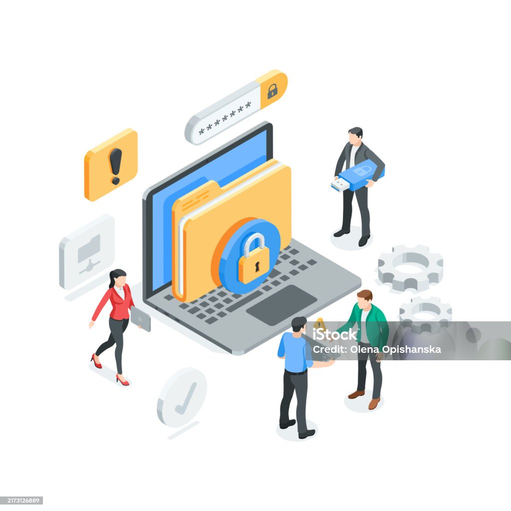 Data Protection Stock Illustration - Download Image Now - Document ...