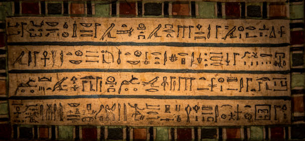 istock Egyptian hieroglyphics. Vintage background 2173133581