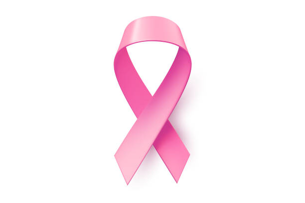 istock Vector illustration of breast cancer pink realistic ribbon with loop and shadow on white color background. Symbol of breast cancer awareness. Template design of shine ribbon for awareness month campaign banner 2173141883