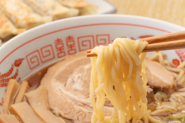 Close-up of delicious soy sauce ramen