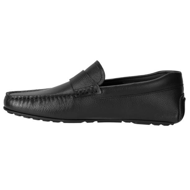 istock Classic Black Leather Loafer Shoe Side View 2173148911