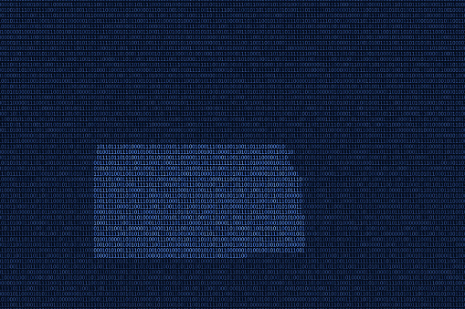 Code Kansas Scene Usa Map Series With State Kansas Blue Binary Code Stock Illustration ...