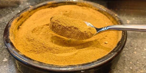 istock One tea spion of cinnamon powder. 2173158883