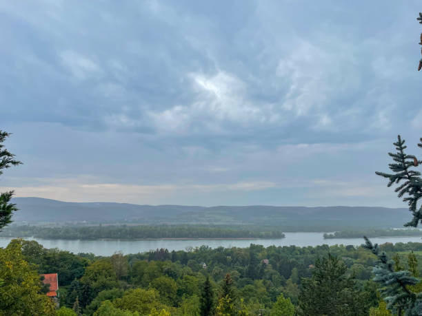 istock Foggy Morning View Of River Danube From The Forest 2173160220
