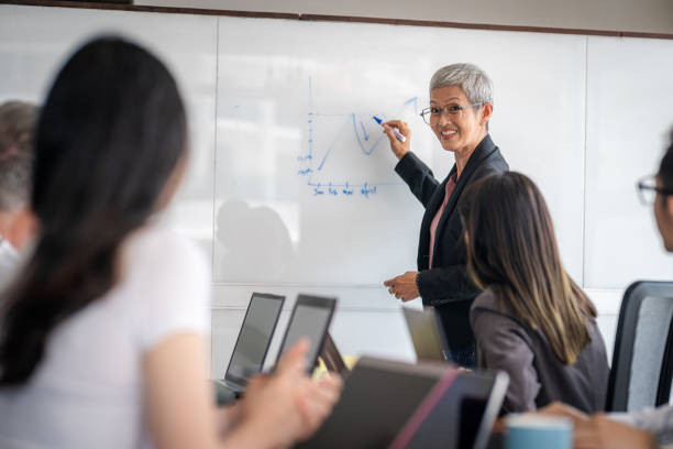 istock Visionary Leadership: Asian CEO Presents to Advisory Team 2173160491