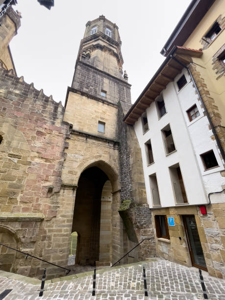 istock medieval stone tower with intricate architectural details 2173161812