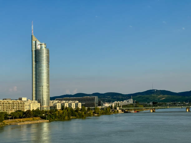 istock Vienna's Millennium Tower along the Danube River at sunrise 2173162664