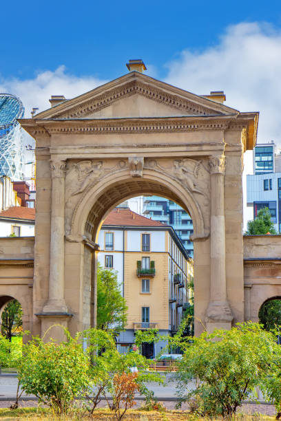 Porta Nuova is one of the six main gates of Milan, Italy