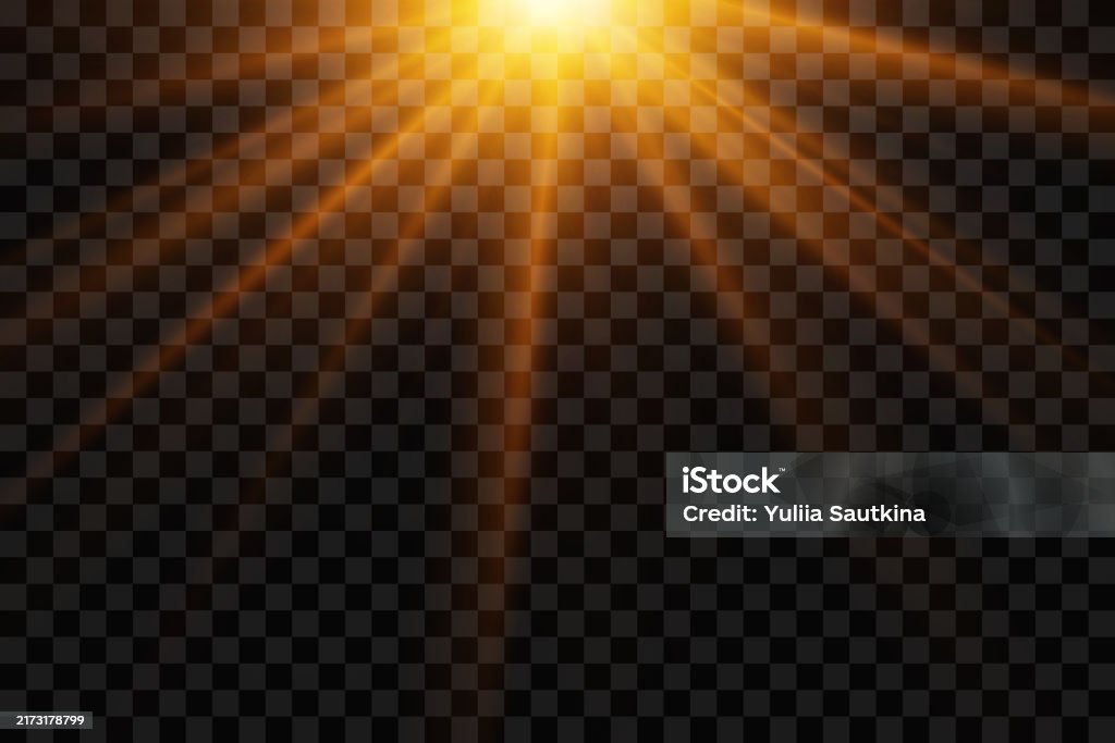 Line Rays Effect Sun Rays Of Light Light Effect Of Lines On A Transparent Background ...