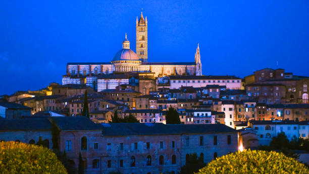 istock Siena Cathedral and Old Town at the blue hour 2173181443