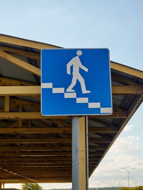istock Pedestrian subway, indicates that pedestrians can pass under the carriageway as indicated on the sign. 2173184873