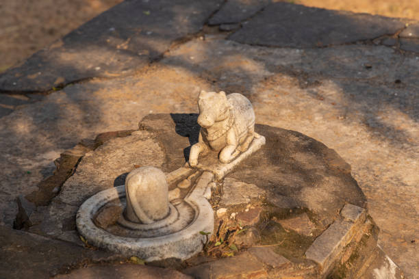 Killa, Degana, Rajasthan, India. A Lingam at an old temple in Rajasthan.