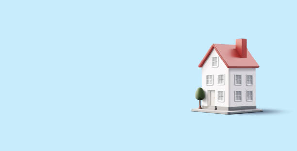 istock 3D building of a multi-story townhouse, a cottage. Modern realistic building for comfortable living. Banner advertising concepts of real estate, rent, sale, mortgage. Vector 2173227556