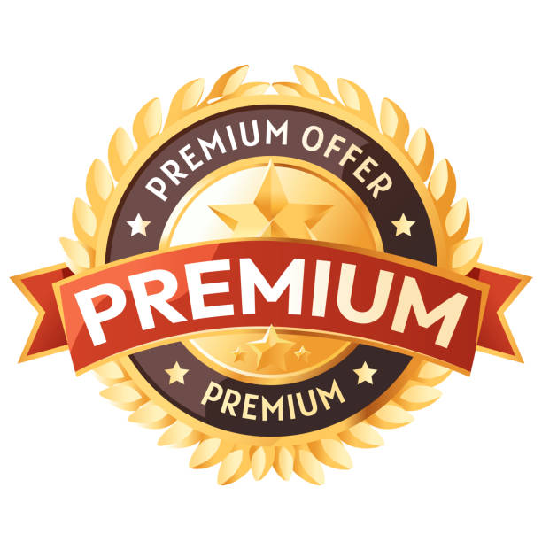 istock Gold Premium Offer Badge with Red Ribbon 2173238179