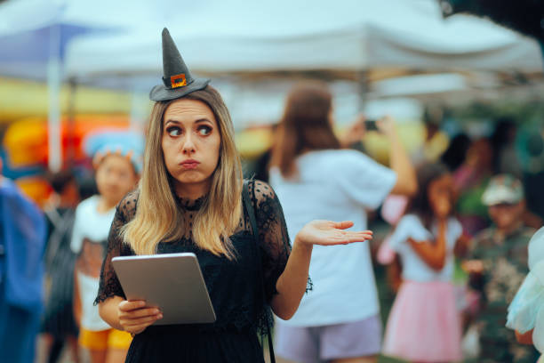istock Stressed Event Organized Planning a Halloween party 2173241943