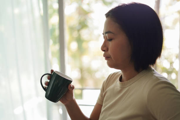 istock Woman drinking coffee in the morning 2173245177