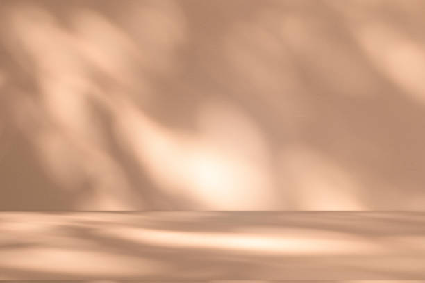 istock Studio style background wall decoration presentation uses white and beige tones. with shadows cast from a nearby window, concept creating a decorative 2173256860