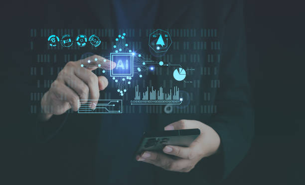 istock Artificial Intelligence, ai analysis for business. Concept of futuristic technology database development, financial chart and graph solution report, cyberspace network, virtual communication system. 2173257685
