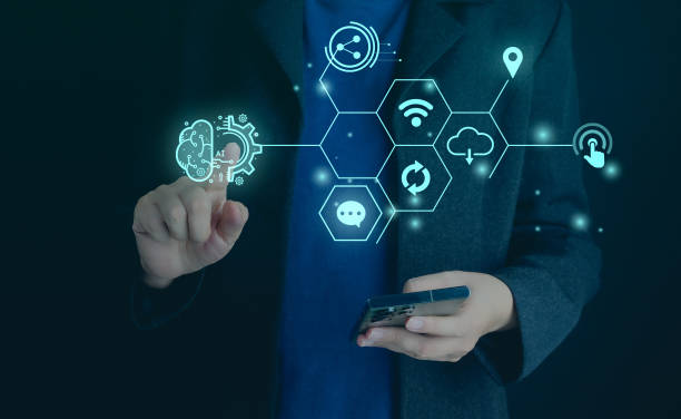 istock Artificial Intelligence, ai analysis for business. Concept of futuristic technology database development, financial chart and graph solution report, cyberspace network, virtual communication system. 2173257686