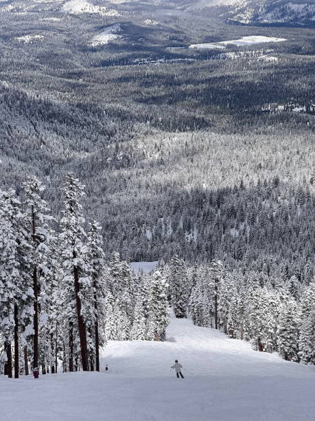 istock Lone skier in snowy mountain landscape 2173260773