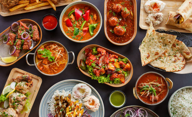 istock Table top view of Indian food. 2173261511