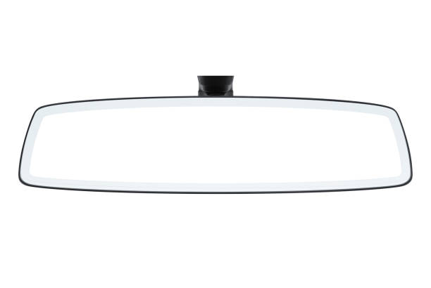 istock Semi Frameless Rear View Mirror - Isolated on White Background 2173265300