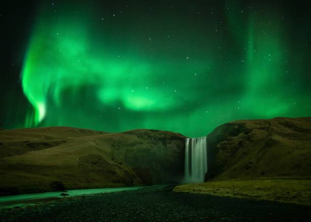 istock Northern Lights over Skogafoss 2173267062