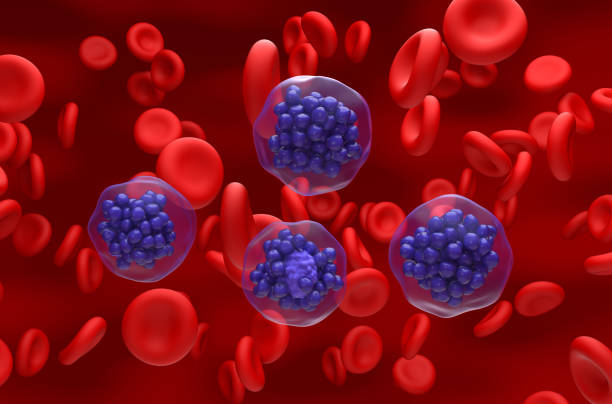 Diffuse large B-cell lymphoma (DLBCL) - isometric view 3d illustration stock photo