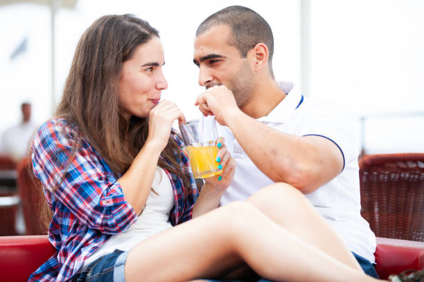 istock Couple having fun in a bar 2173275565