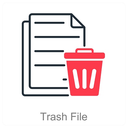 Trashes File Trash File Stock Illustration - Download Image Now - Garbage, Garbage ...