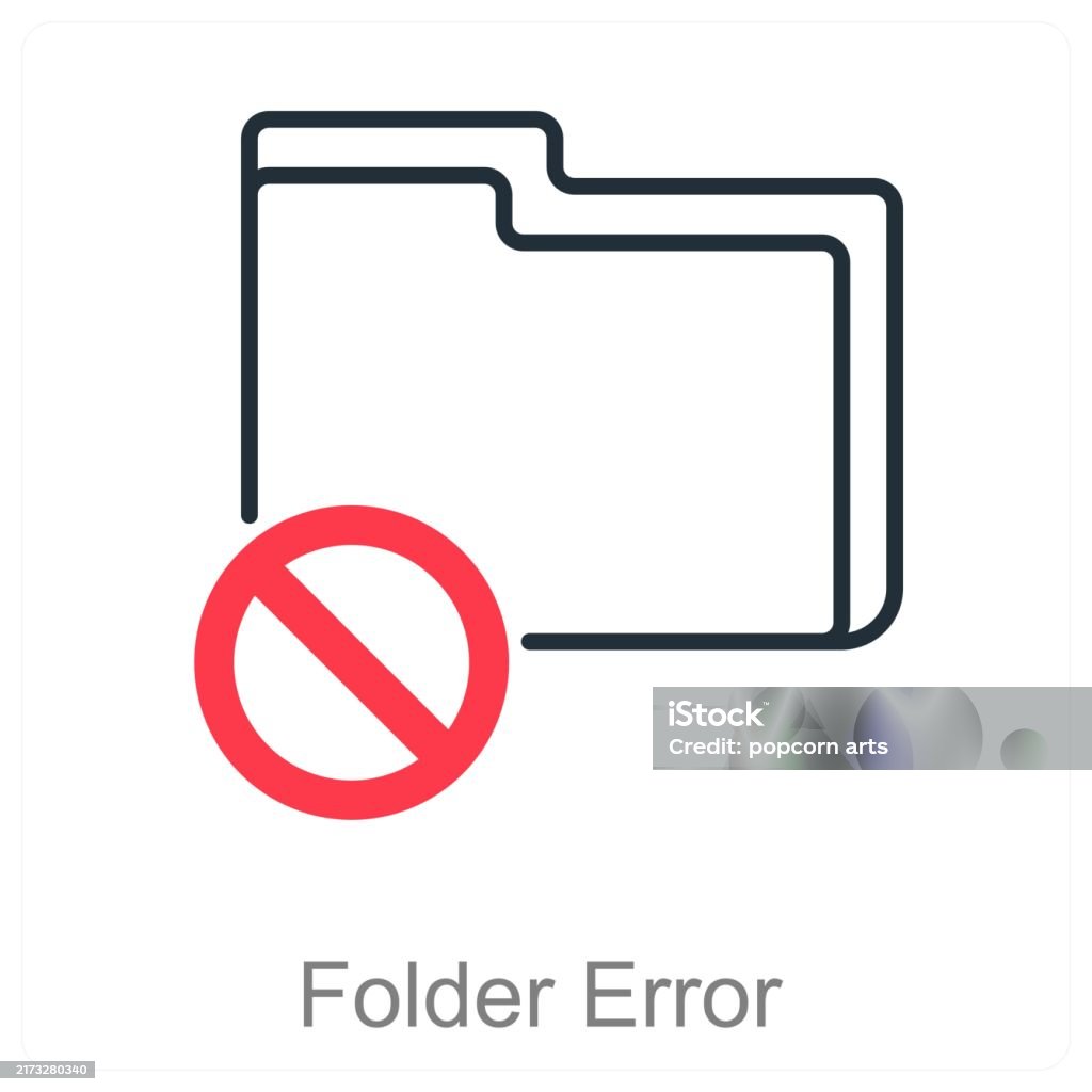 File Error Logo Folder Error Stock Illustration - Download Image Now - Danger, Failure ...