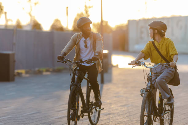istock Coworkers on daily bicycle commute 2173281449