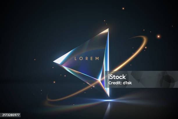 Triangle Crystal Pattern Triangle Crystal With Light Effects Stock Illustration - Download Image ...