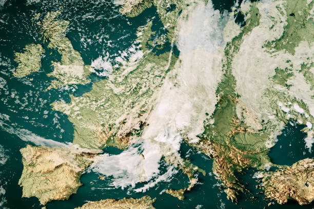 istock Storm Boris Flood Europe 2024 Cloud Map 3D Render Color 2173290260