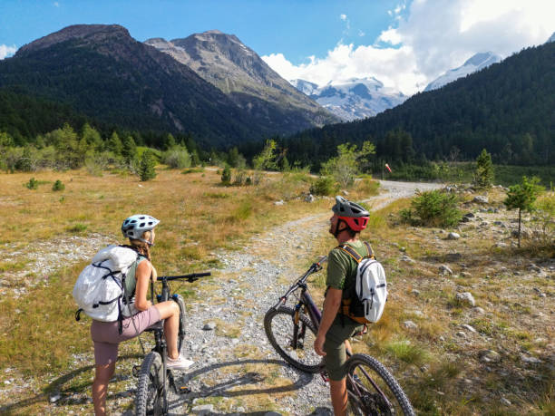 istock Mountain Bikers Enjoying Scenic Trail Adventure 2173297561