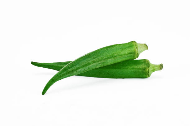 istock Fresh Okra pods on a white background 2173302327