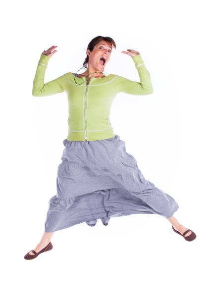 Adult woman dancing at the studio