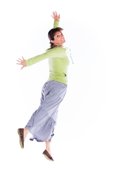 Adult woman dancing at the studio