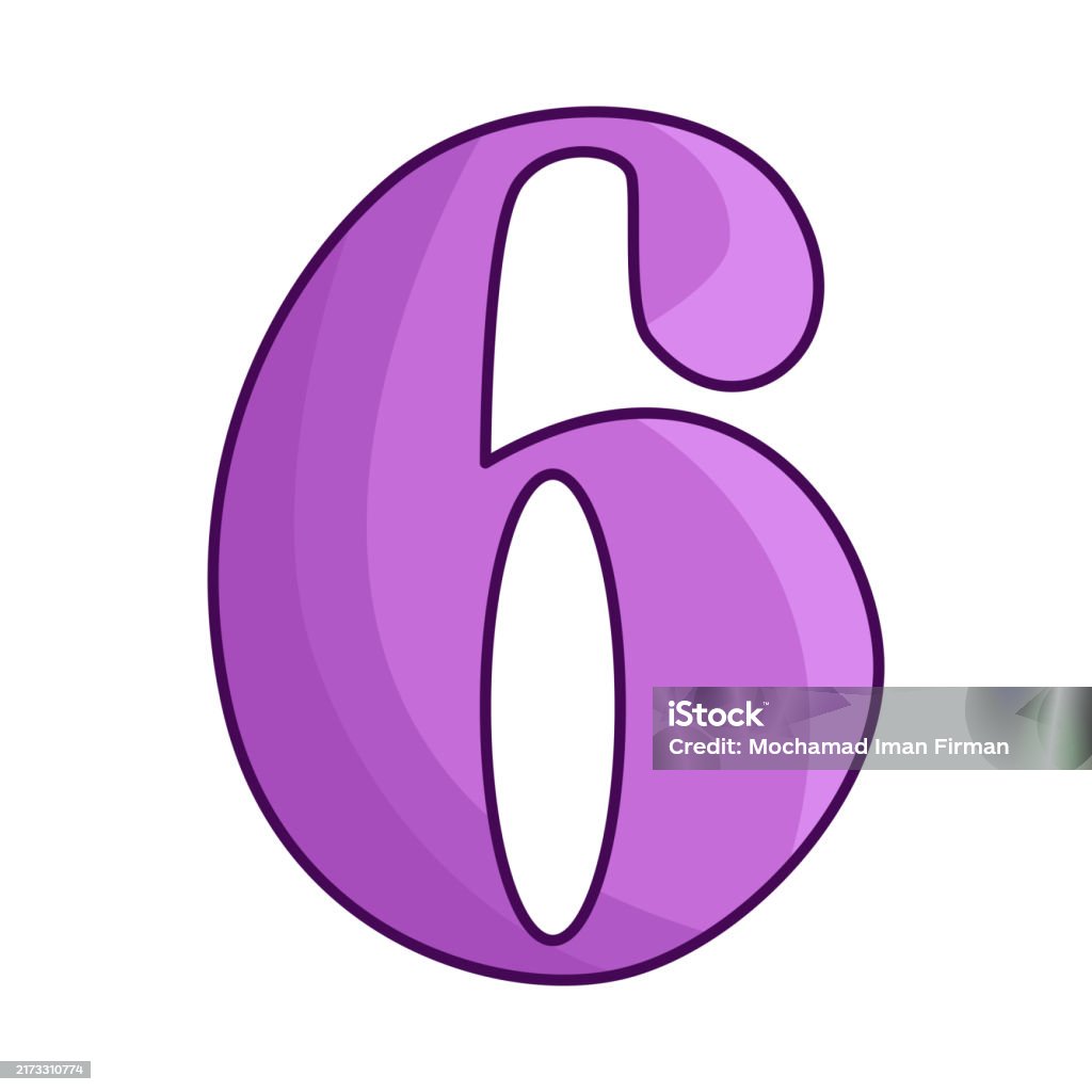 6 Numbe Number 6 Stock Illustration - Download Image Now - Aging Process ...
