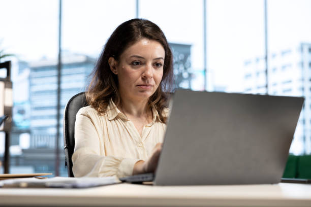istock Professional goal oriented CEO analyzing global trends in high end office 2173315855