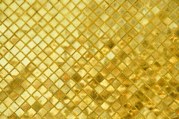 istock Golden Texture of Shimmering Square Tiles 2173318989