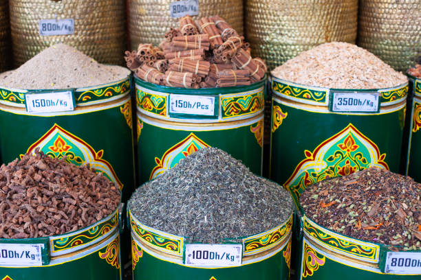 Traditional spices market in istanbul .,