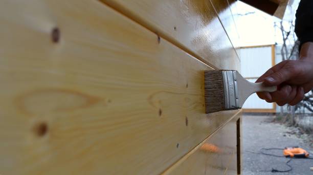 istock industrial background with varnished vertical wooden surface 2173328453