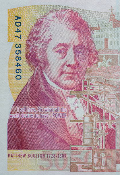 istock Matthew Boulton Pattern Design on UK Banknote 2173340593