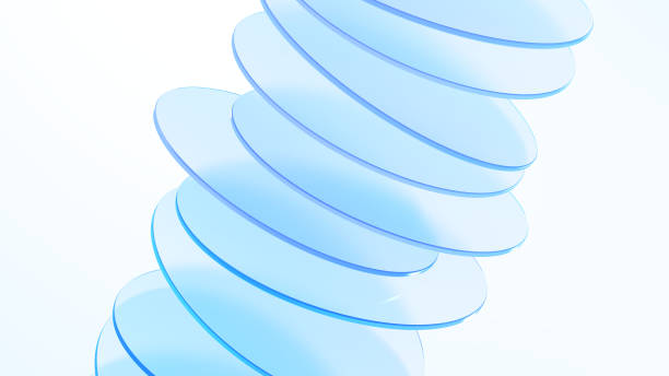 istock Abstract glass background. Glassmorphism. Geometric. Blue and violet. Translucent. 2173343687